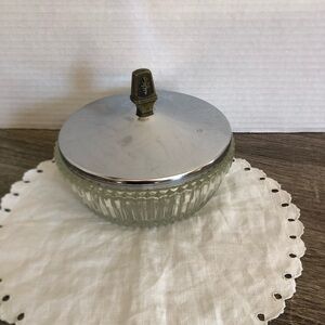 Vtg MCM Covered Candy Dish
